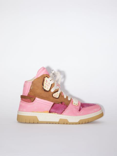Acne Studios High top leather sneakers - Pink/beige