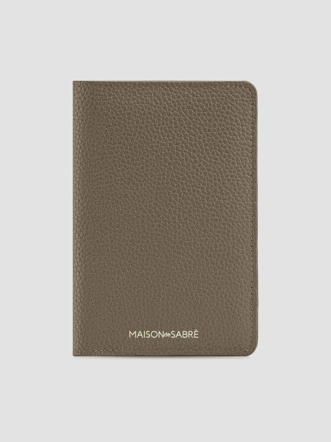 MAISON de SABRÉ Leather Passport Holder - Cashmere Matcha
