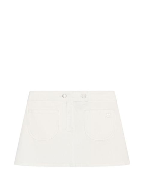 courrèges two-pocket denim mini skirt