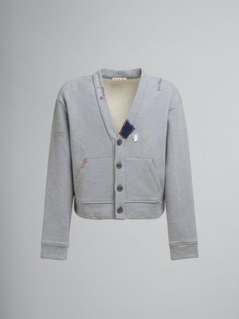 Marni COTTON BLEND SWEATSHIRT STYLE CARDIGAN