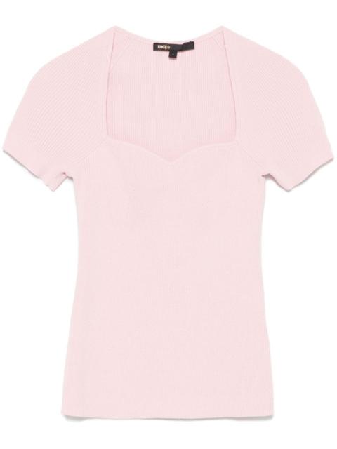 maje ribbed-knit top