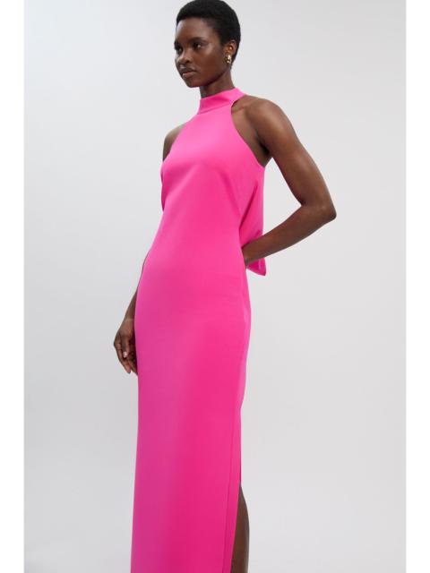 KAREN MILLEN Soft Tailored Halter Neck Open Back Maxi Dress