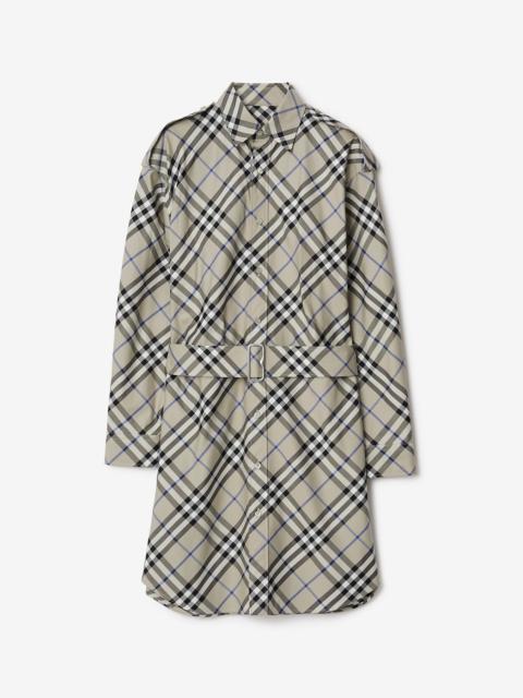 ワンピース Burberry FW24 Check wool blend shirt dress (8095080) Burberry Check wool blend shirt dress Beige - Women | VIETTI