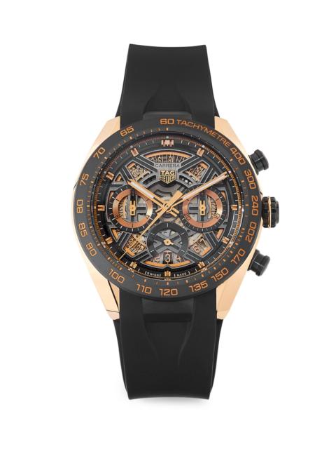 TAG Heuer Women's Carrera TH-20 Extreme 18K Rose Gold, Titanium & Rubber Chronograph Watch/44MM - Black