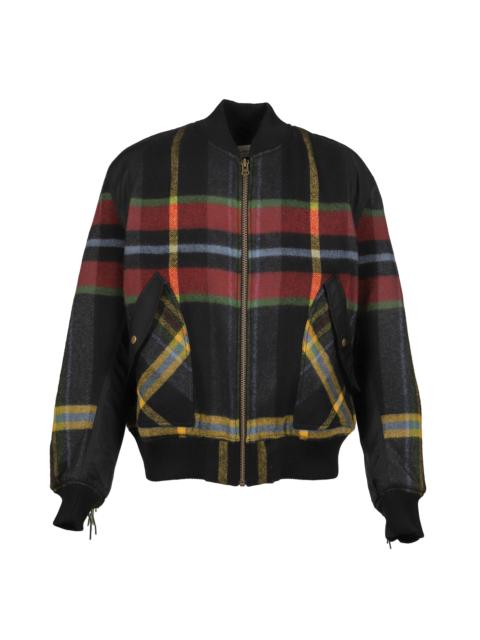 NICHOLAS DALEY BLANKET BOMBER JACKET / COMBO TARTAN