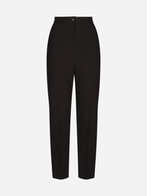 Dolce & Gabbana Wool pants with duchesse tuxedo band