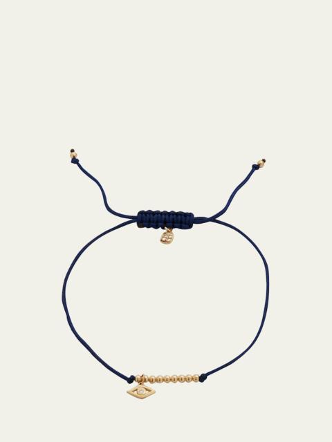 SYDNEY EVAN Diamond Evil Eye Pull-Cord Bracelet