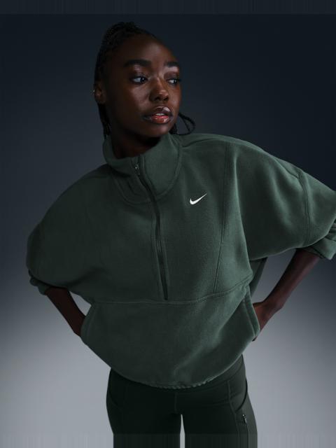 Nike One Women's Therma-FIT Oversized 1/2-Zip Fleece Top