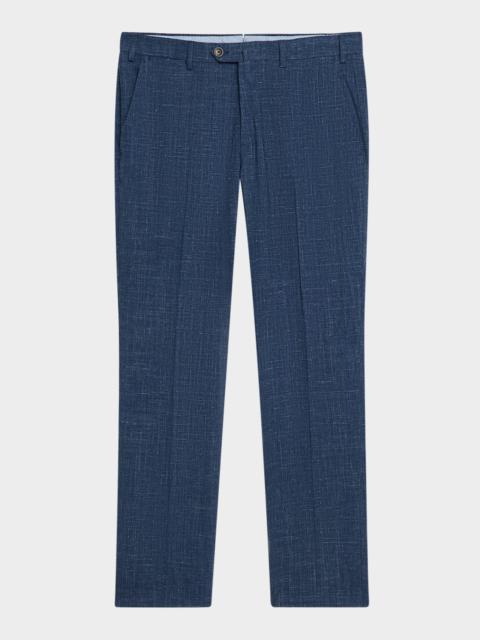 EMPORIO ARMANI Men's Textured Flat-Front Dress Pants
