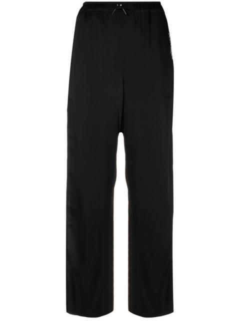 logo-embroidered crop trousers