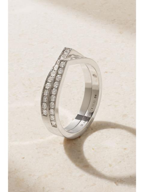REPOSSI Antifer 18-karat white gold diamond ring Silver