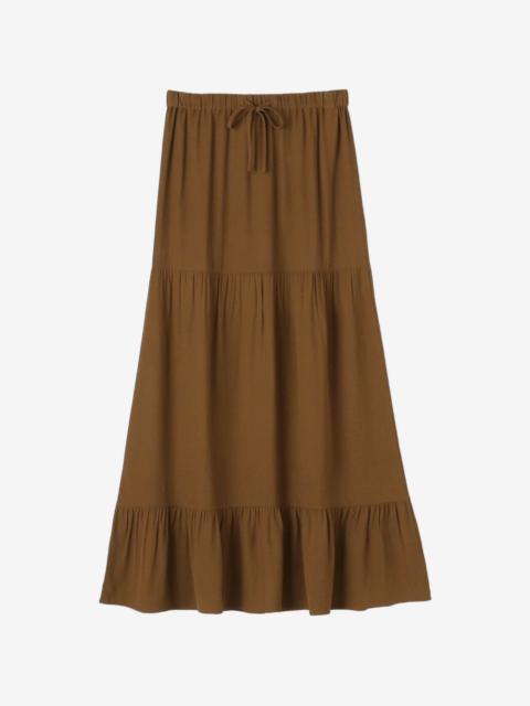 JAMES PERSE soft-matte tiered maxi skirt