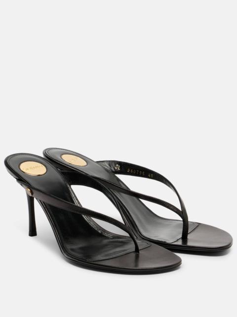 SAINT LAURENT Sue 75 leather thong sandals