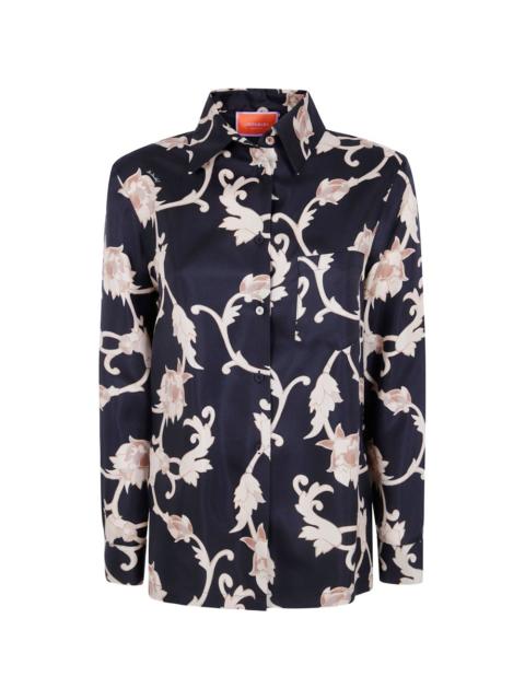 La DoubleJ floral-print silk shirt