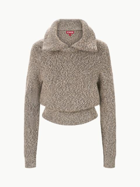 STAUD CHRISTOPHER SWEATER MOCHA MELANGE