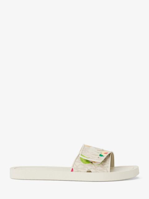 MICHAEL KORS Palmer Printed Signature Logo Slide Sandal
