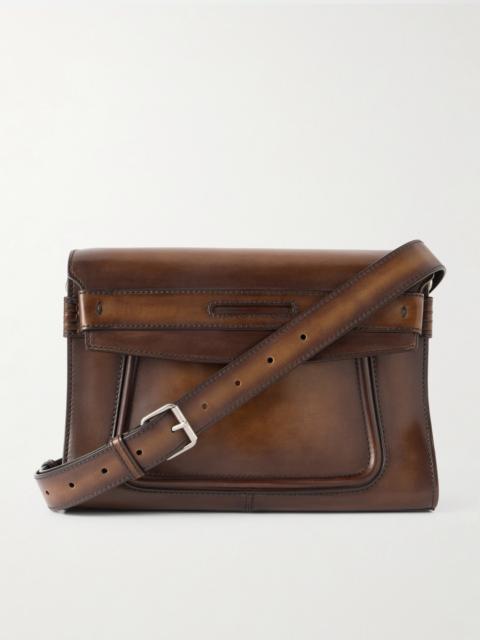 Berluti Andy Venezia Leather Messenger Bag