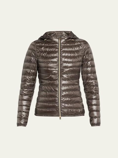 Angela Short Down Jacket with Detachable Hood