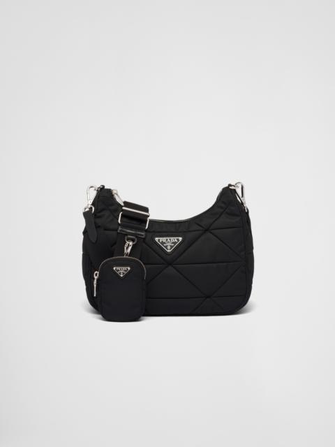 Triangle Logo Re-Nylon Shoulder Bag in Black Prada