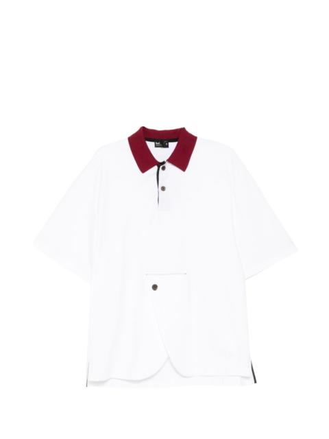Kolor contrast-collar polo shirt