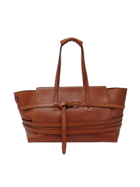 Moschino Women's Belted Leather Tote Bag - Hide