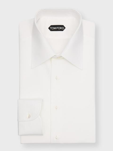 TOM FORD Men's Cocktail Voile Slim-Fit Cotton Dress Shirt