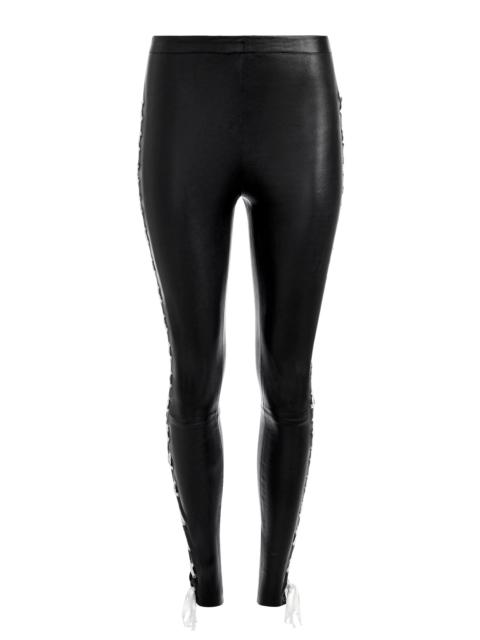 MADDOX HIGH RISE VEGAN LEATHER LEGGING WITH LACEUP DETAIL