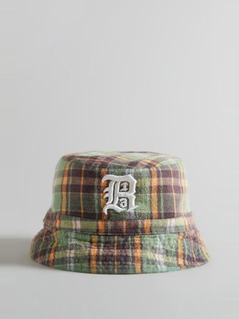R13 PLAID BUCKET HAT - GREEN