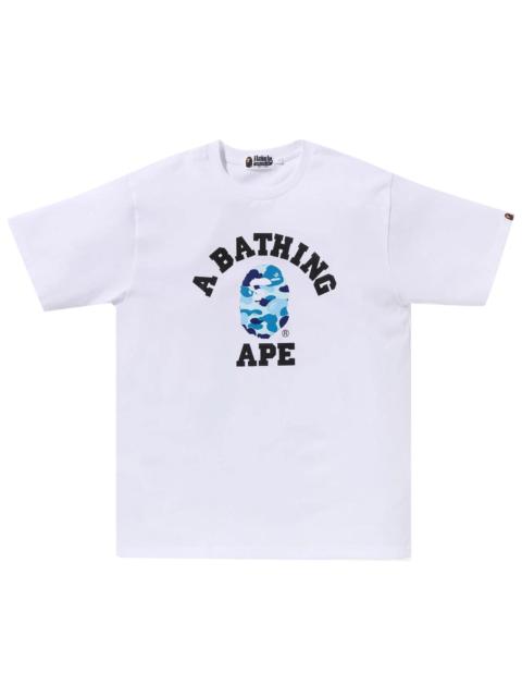 A BATHING APE® BAPE ABC Camo College Organic Tee 'White/Blue'