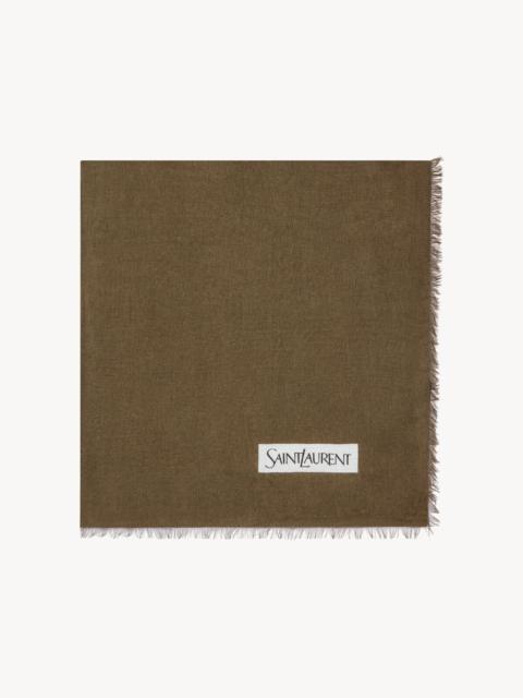 SAINT LAURENT SQUARE SCARF IN GRAPHIC MODAL AND CASHMERE