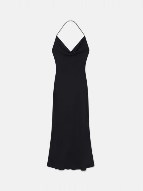 Stella McCartney Plunge Crystal Halterneck Maxi Dress