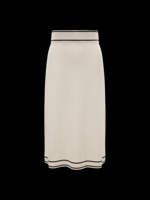Moncler Wool Midi Skirt