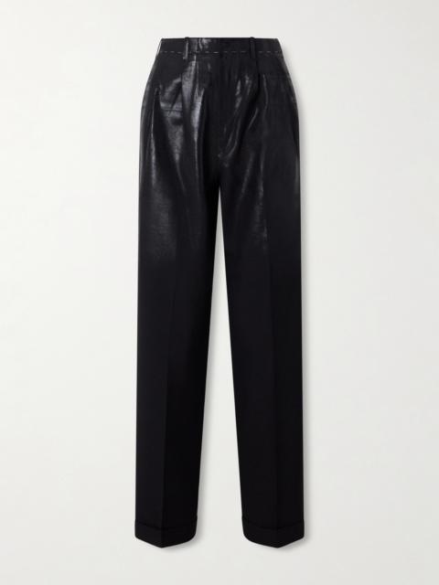 Maison Margiela Pleated Wool Straight-leg Pants