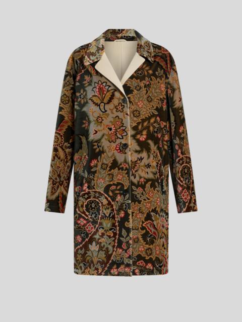 Etro FLORAL PAISLEY VELVET COAT