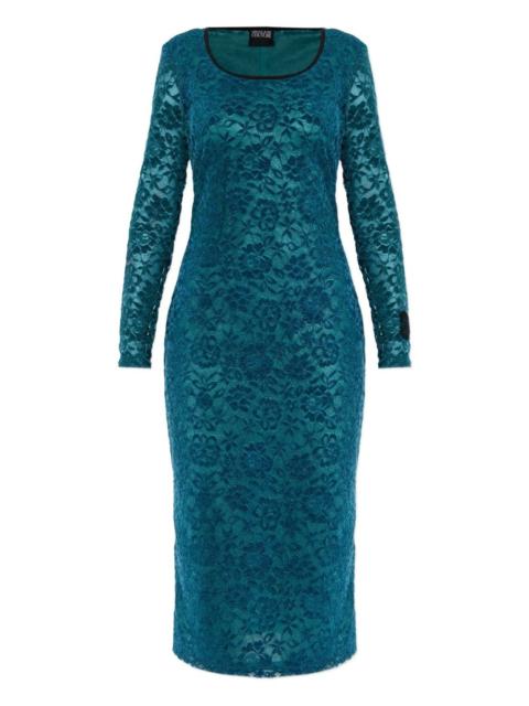 VERSACE JEANS COUTURE lace long-sleeve midi dress