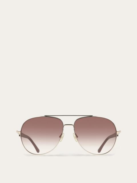 FERRAGAMO Aviator frame sunglasses