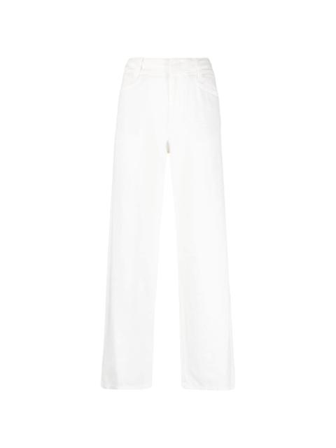 high-waist straight-leg trousers