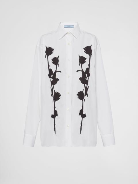 Prada Embroidered poplin shirt