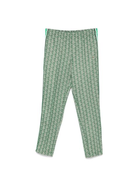 LACOSTE jacquard monogram-pattern track pants