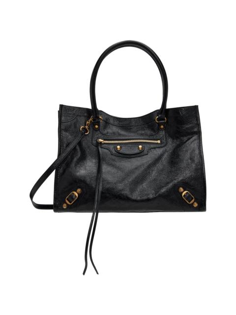 BALENCIAGA Black 'Le City' Arena Lamb S Tote