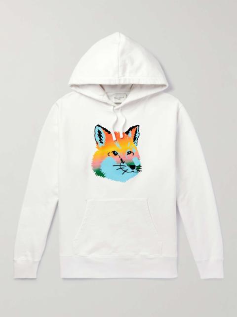 Maison Kitsuné Printed Cotton-Fleece Hoodie