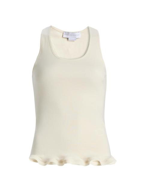 Stella McCartney Women's Frilled Hem Rib-Knit Tank - Cream