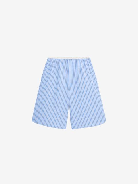 The Frankie Shop Elyn Cotton Bermuda Shorts - Blue/White Stripe