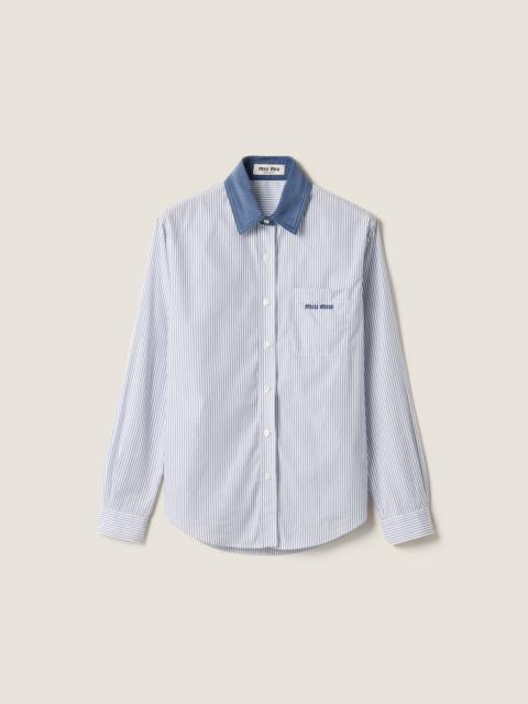 Miu Miu Striped poplin shirt