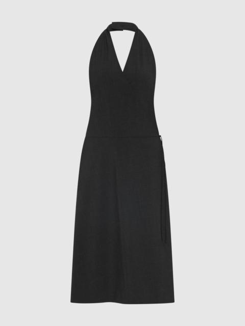 ST. AGNI Wool Wrap Dress - Dark Graphite
