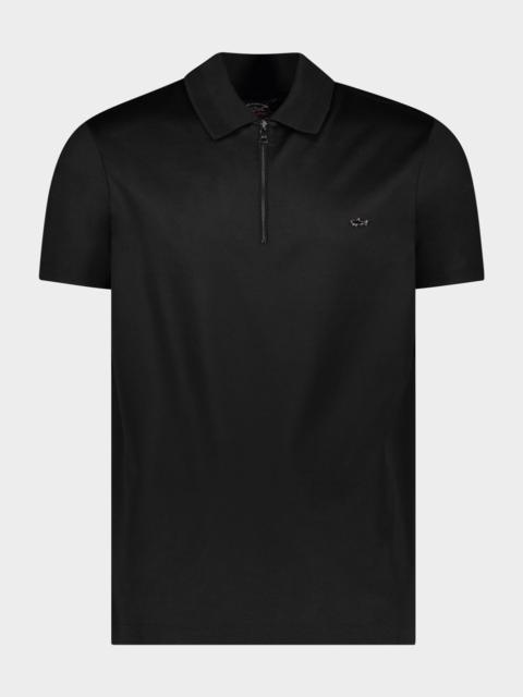 Paul & Shark Organic cotton polo jersey with metallic Shark
