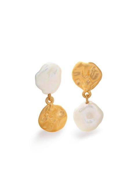 MONICA VINADER x Mother of Pearl Keshi pearl stud earrings