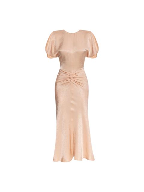 Victoria Beckham draped-detailing midi dress