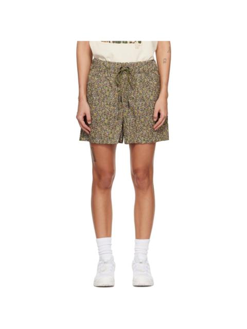 Moncler Grenoble Khaki Floral Shorts
