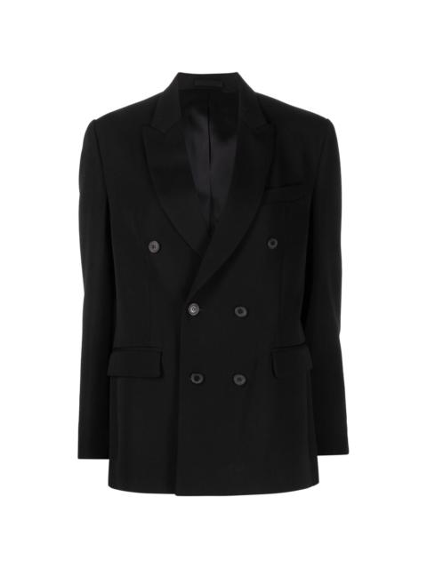 double-breasted wool blazer